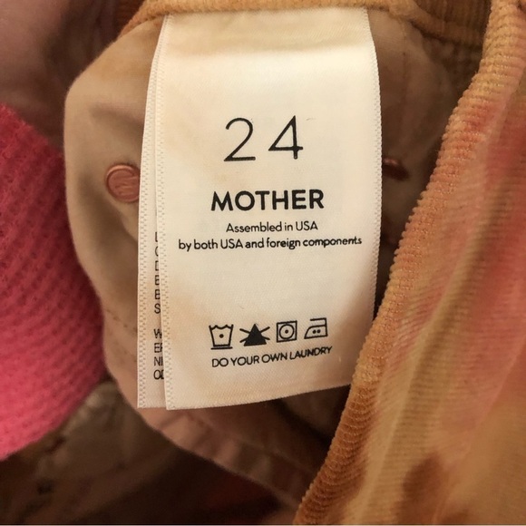 Mother High Waisted Looker Hopscotch Corduroy Tie Dye Pants 24 - Picture 10 of 10